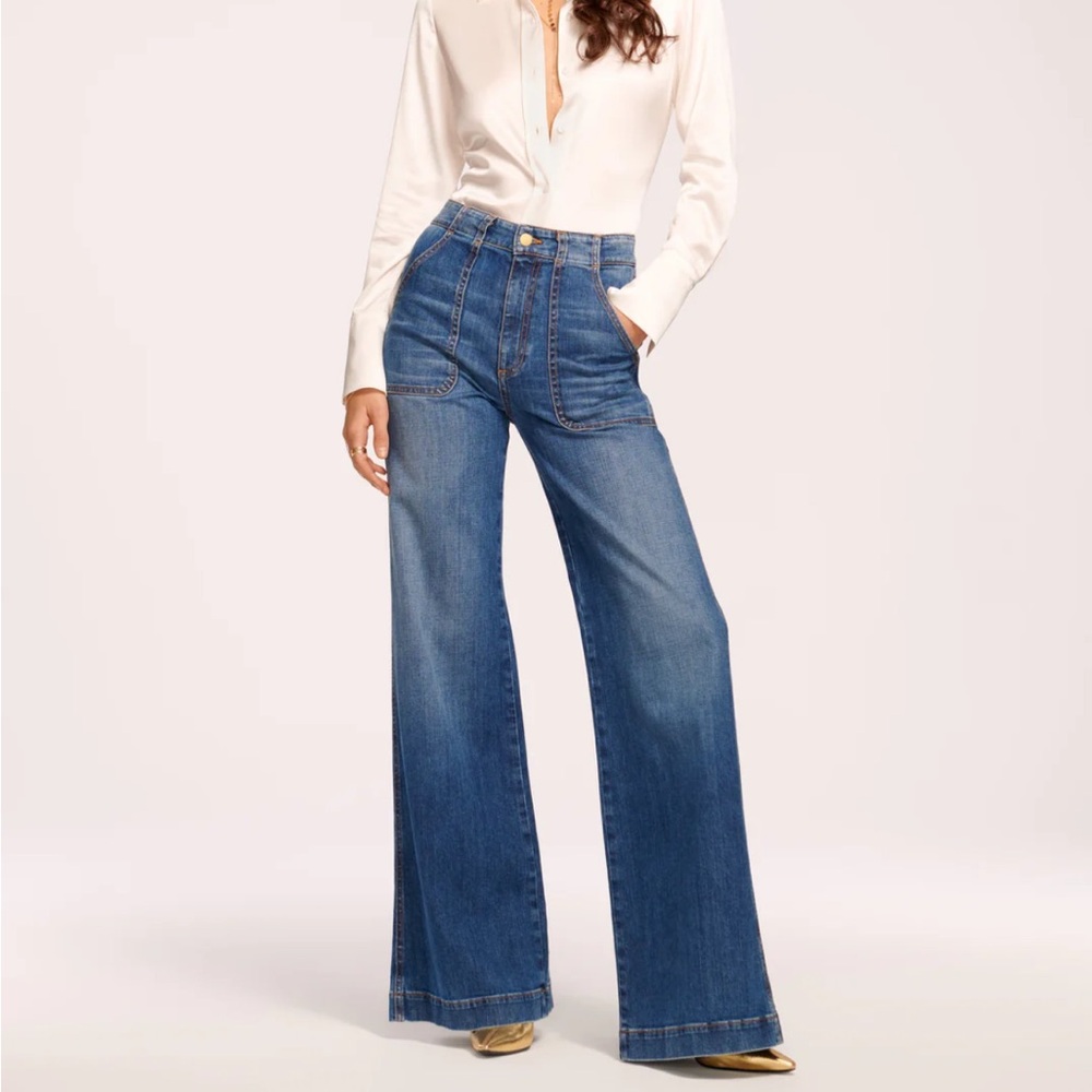 Ramy Brook Theadora Wide-Leg Jeans 28
